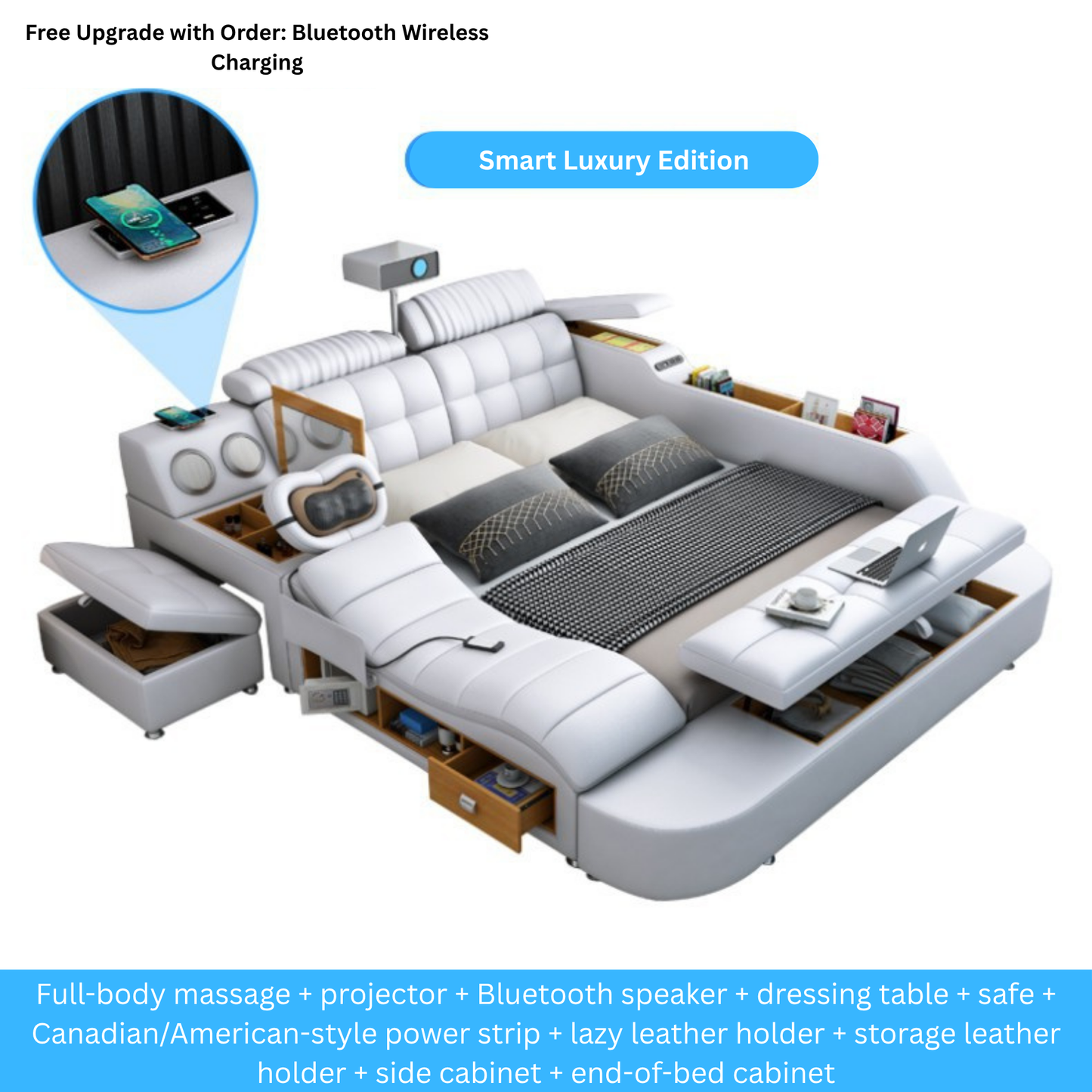 Twin Electric Adjustable Bed-Moonsaire