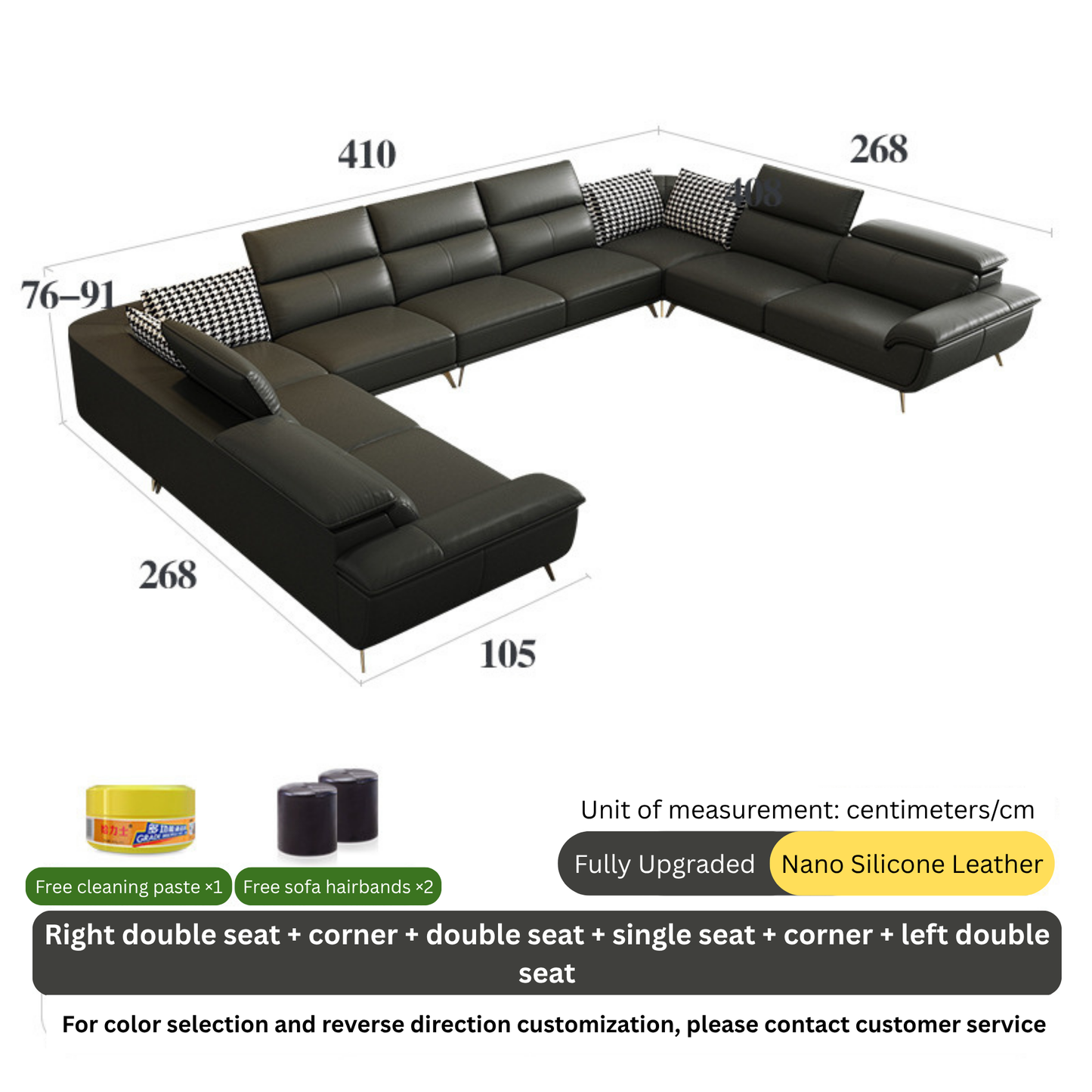7 Seater Corner Sectional sofa-Moonsaire