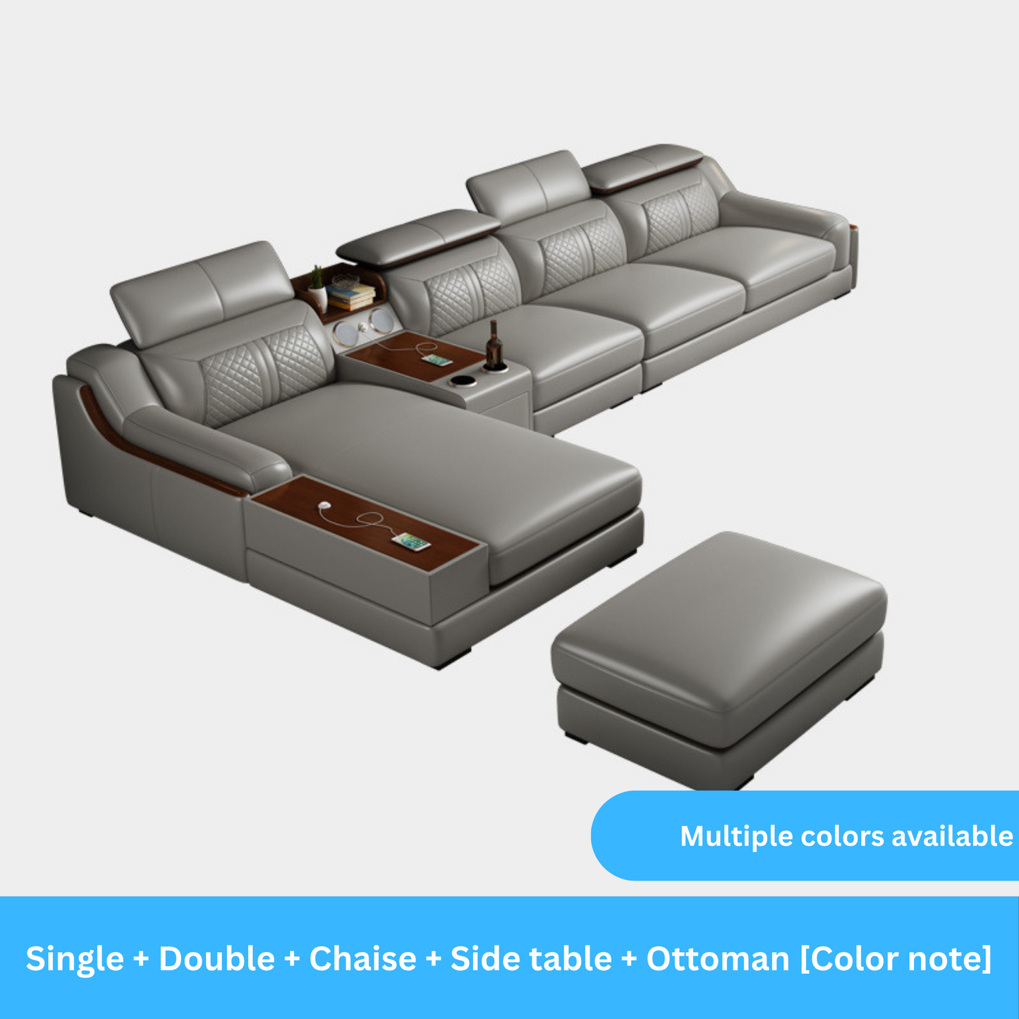 Leather Sectional Sleeper Sofa-Moonsaire