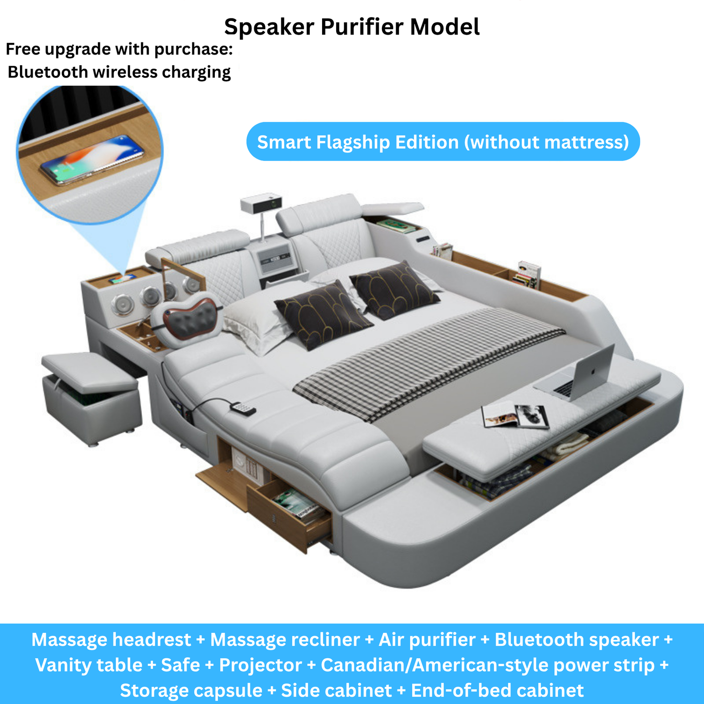 Luxury Future Multifunctional Smart Bed-Moonsaire