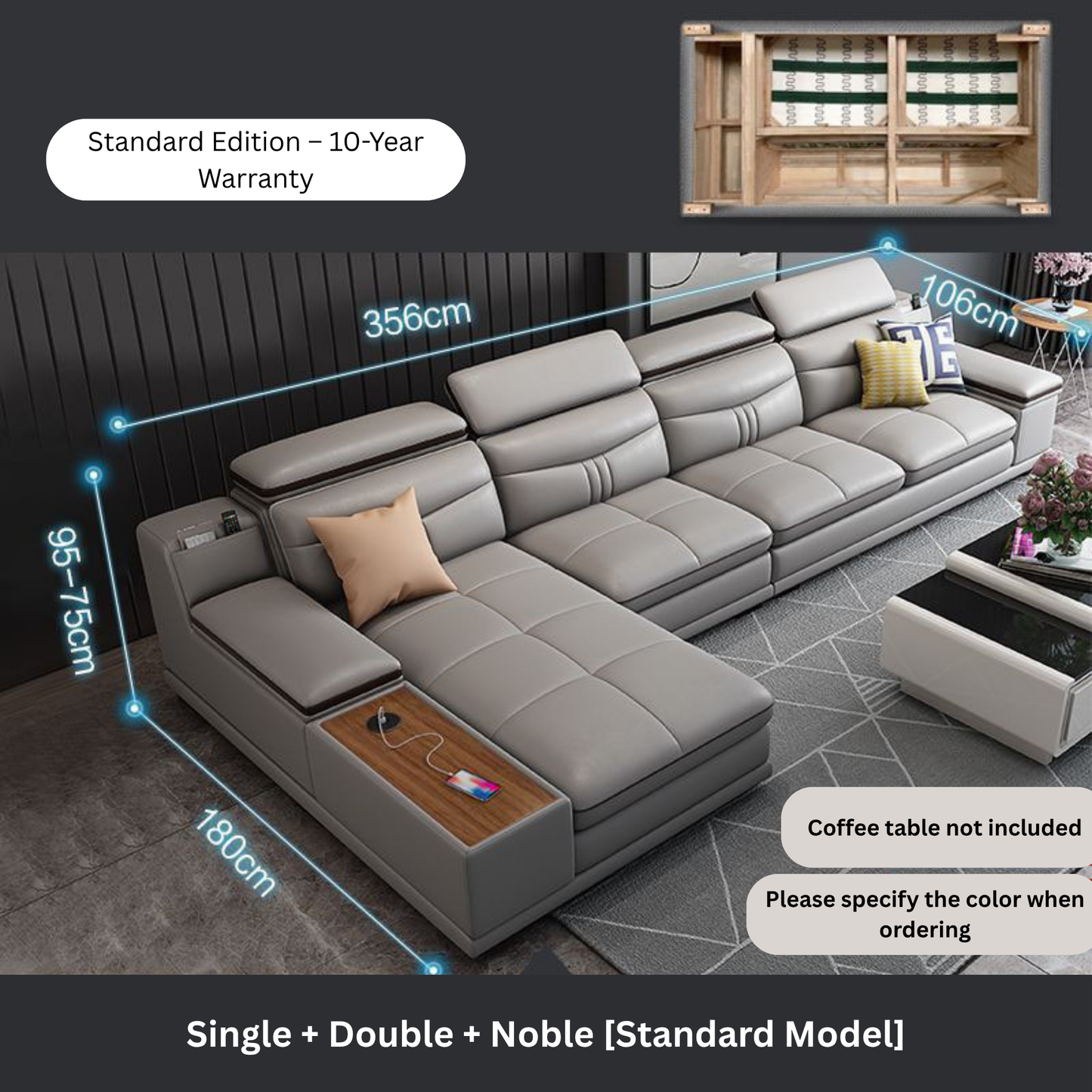 Leather Couch with Sleeper
Sectional-Moonsaire