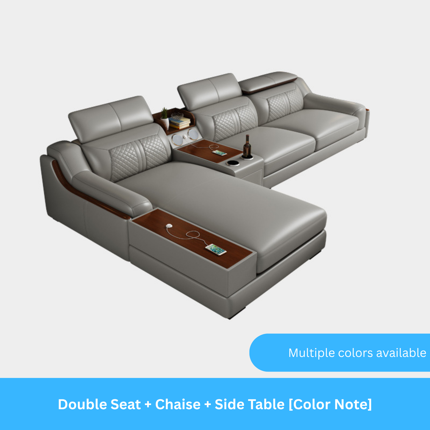 Leather Sectional Sleeper Sofa-Moonsaire