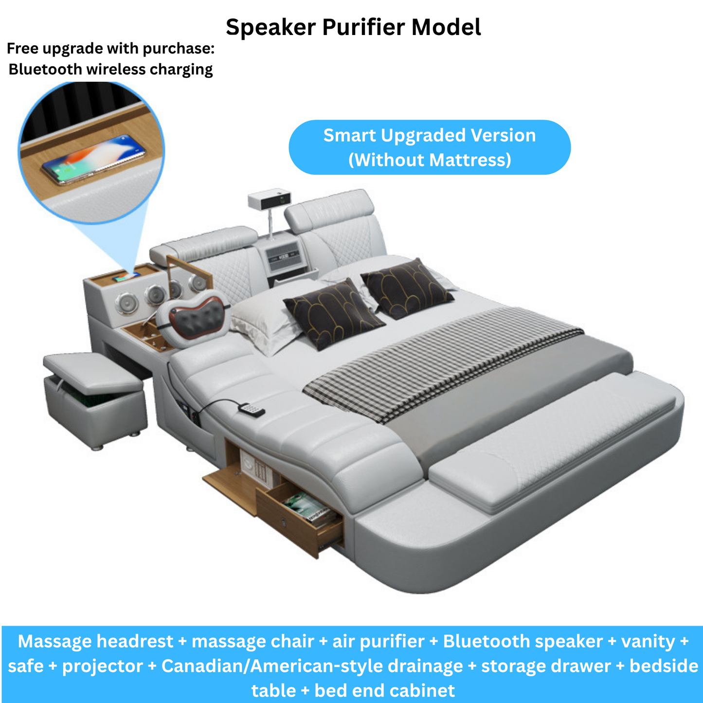 Luxury Future Multifunctional Smart Bed-Moonsaire