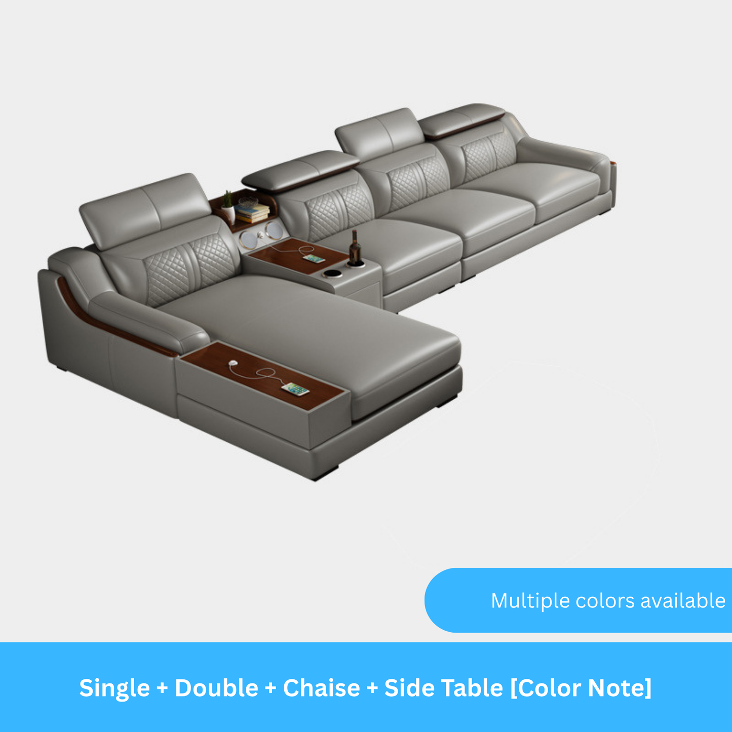 Leather Sectional Sleeper Sofa-Moonsaire