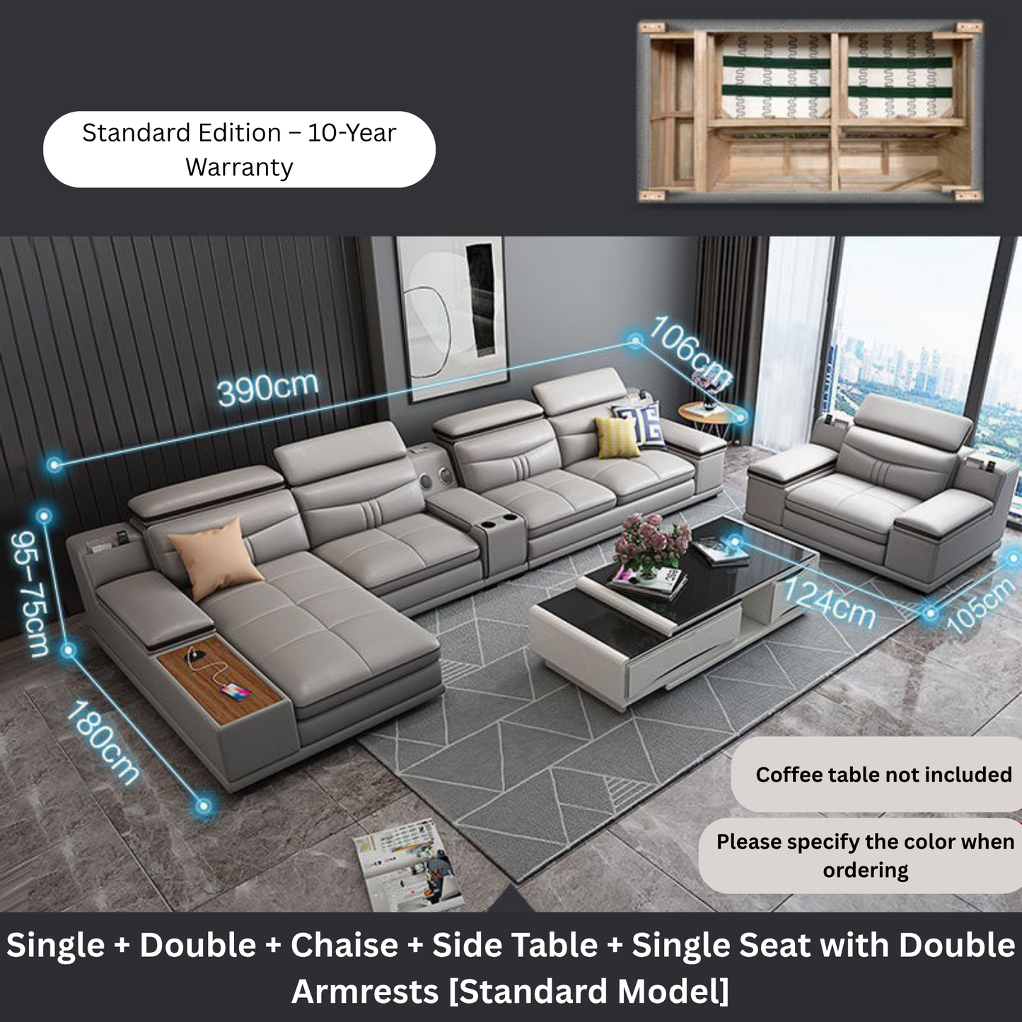 Leather Couch with Sleeper
Sectional-Moonsaire
