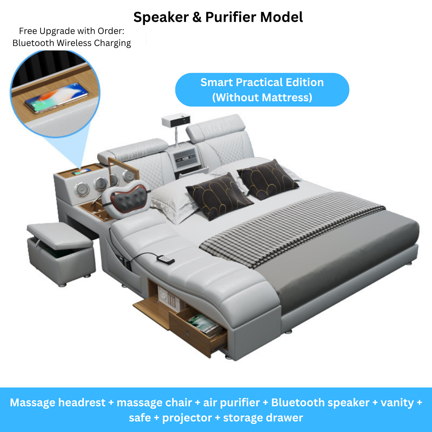Luxury Future Multifunctional Smart Bed-Moonsaire