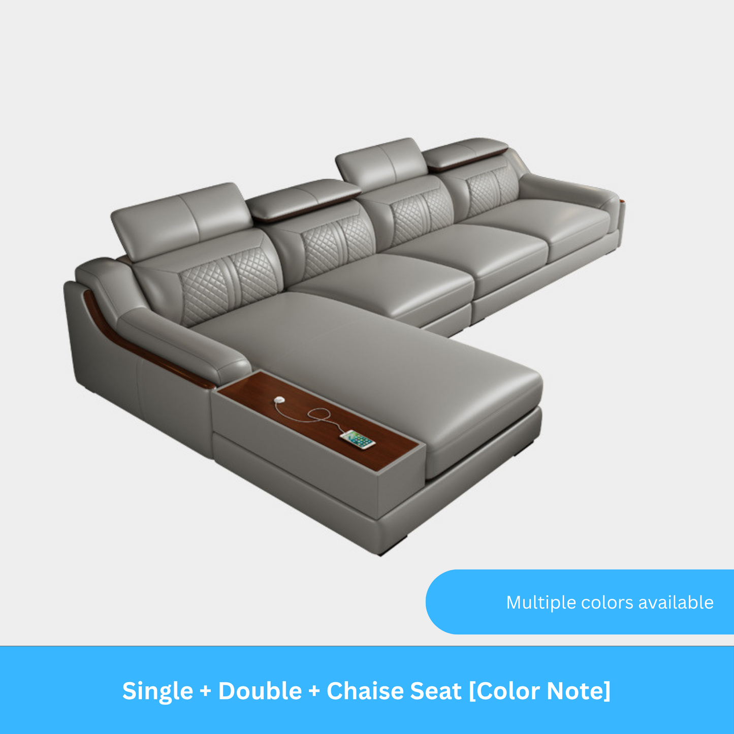 Leather Sectional Sleeper Sofa-Moonsaire