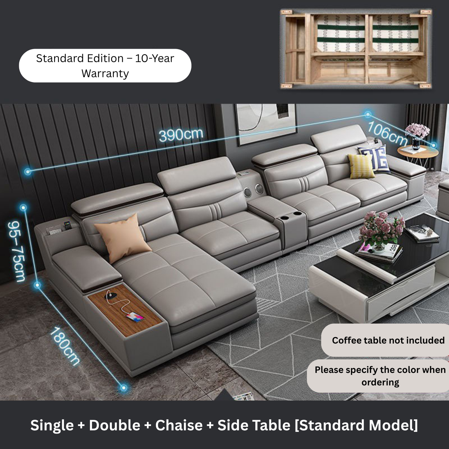 Leather Couch with Sleeper
Sectional-Moonsaire