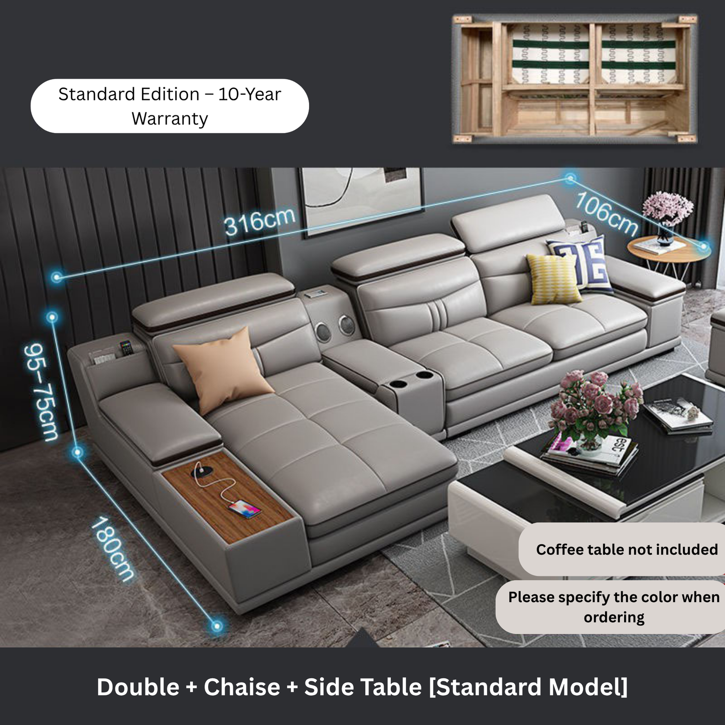 Leather Couch with Sleeper
Sectional-Moonsaire