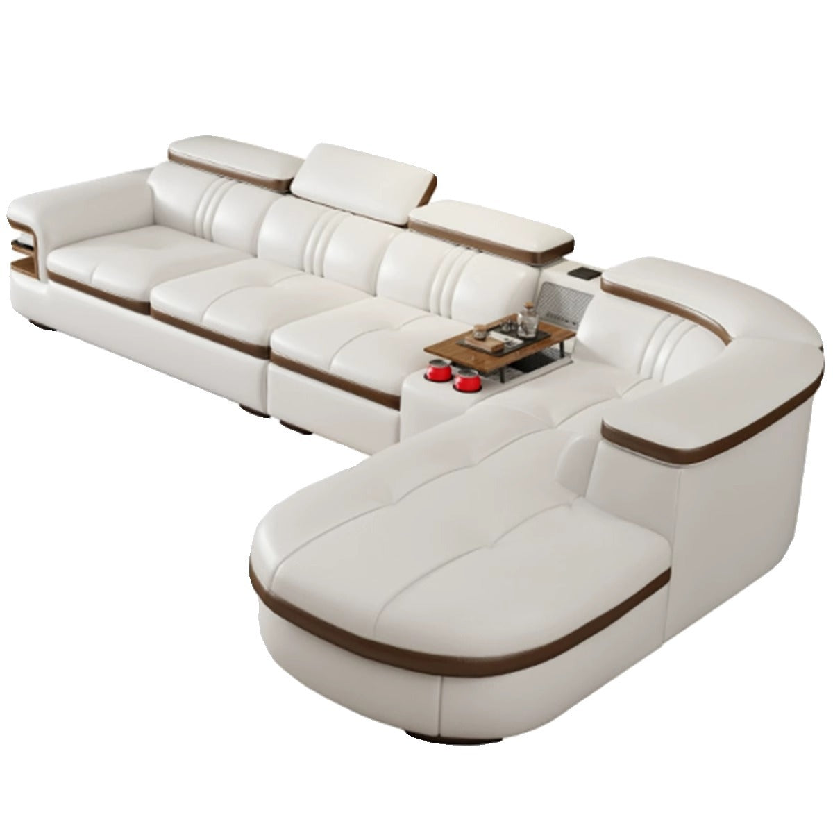 Corner Sofa with l Shaped Sleeper Sectional-Moonsaire