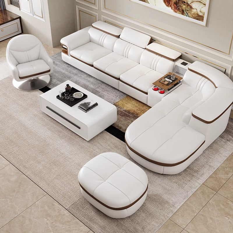 Corner Sofa with l Shaped Sleeper Sectional-Moonsaire
