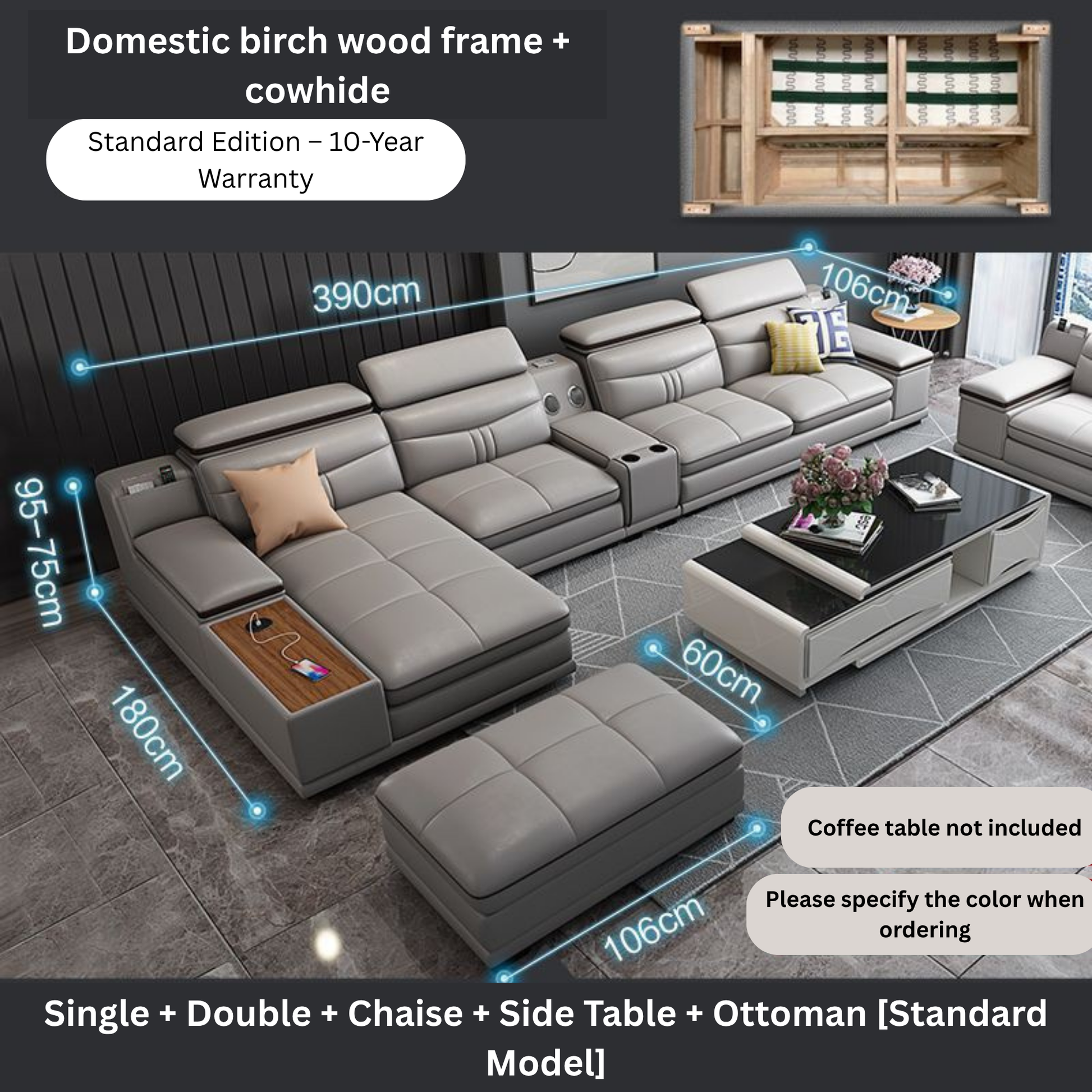 Leather Couch with Sleeper
Sectional-Moonsaire