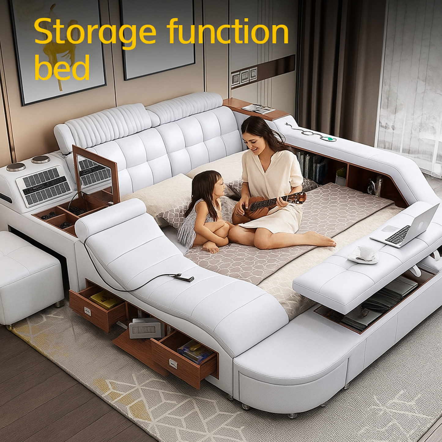 Twin Electric Adjustable Bed-Moonsaire 