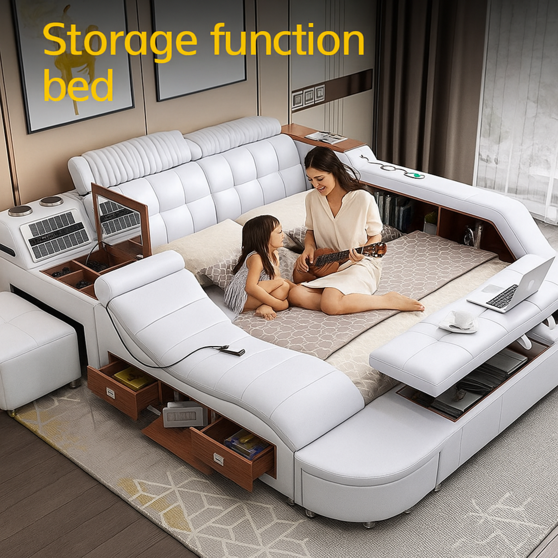 Twin Electric Adjustable Bed-Moonsaire 