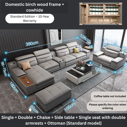 Leather Couch with Sleeper
Sectional-Moonsaire