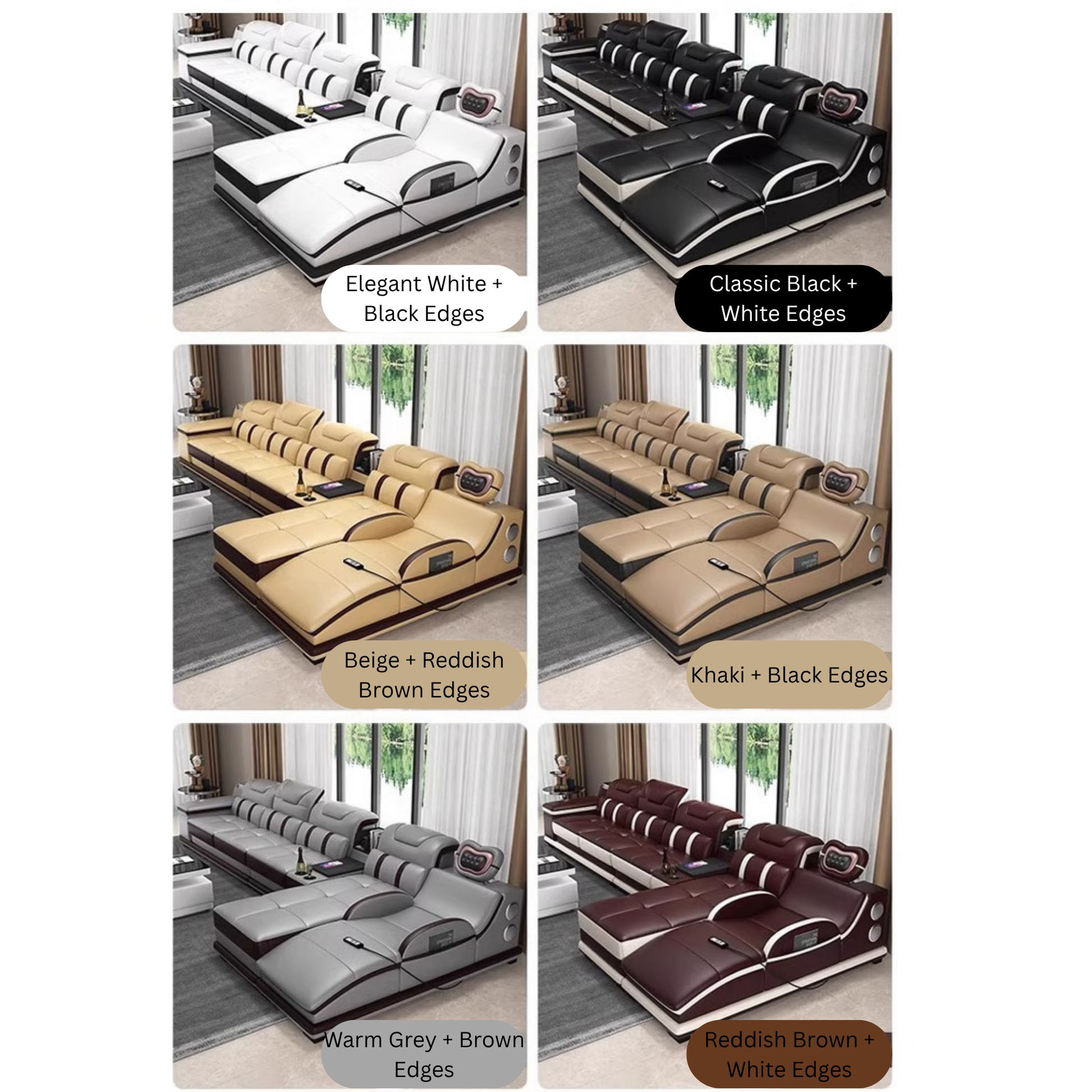 Leather l Shaped Corner Sofa and Bed Settee-Moonsaire