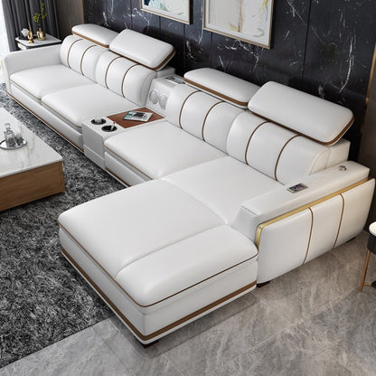 Leather l Shape Couch-Moonsaire