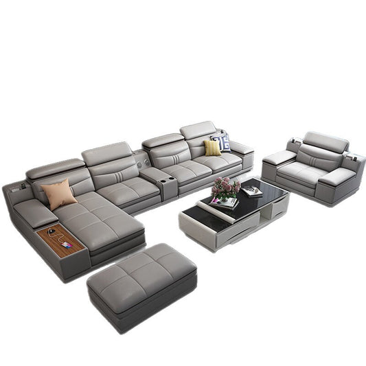 Leather Couch with Sleeper
Sectional-Moonsaire